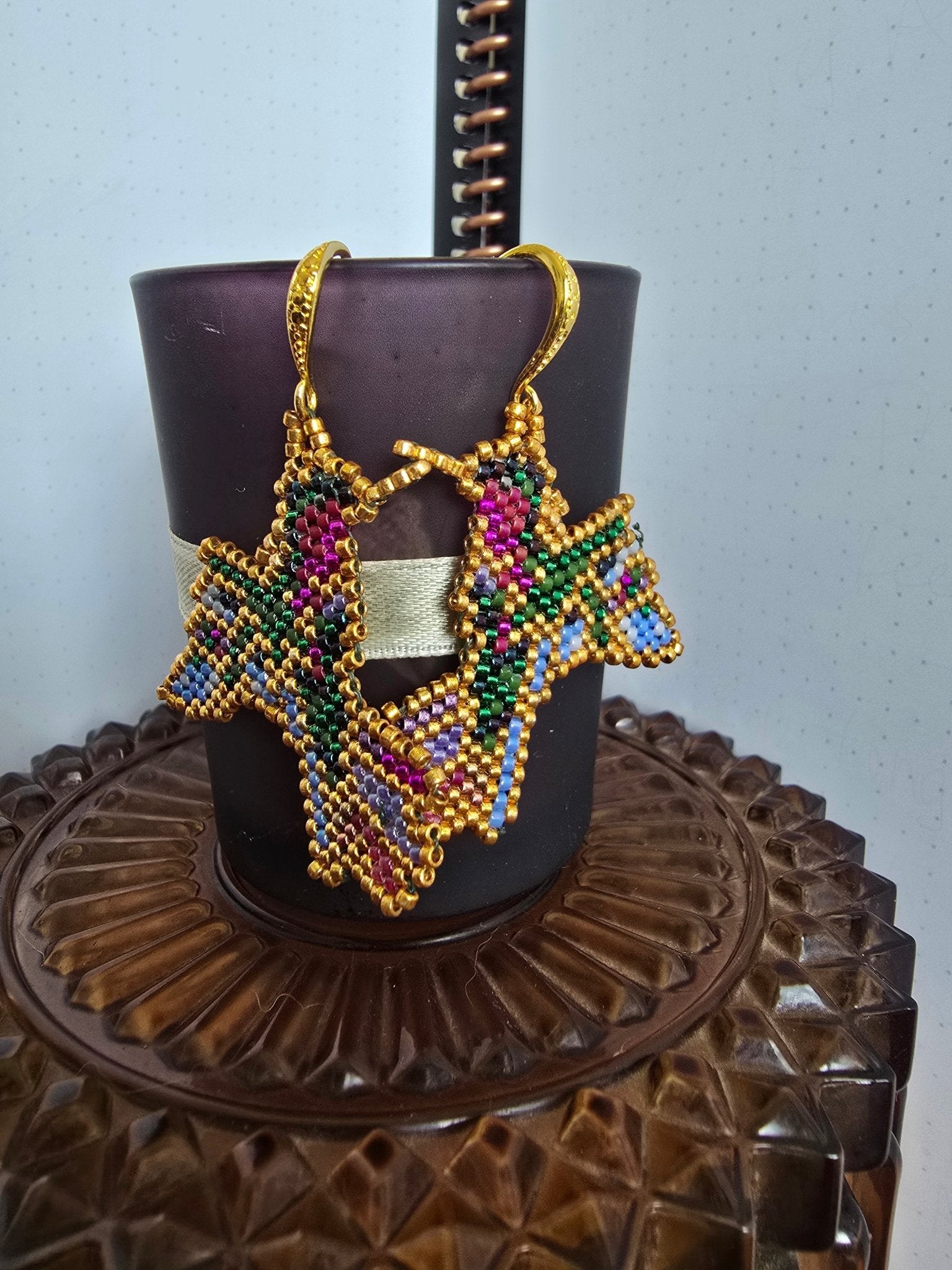 product_beaded jewelry - shop_name Li Moosh Shway Hummingbird Studio
