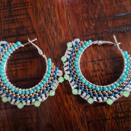 product_beaded jewelry - shop_name Li Moosh Shway Hummingbird Studio