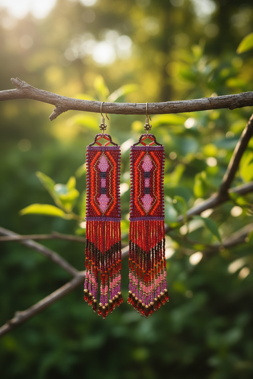 product_beaded jewelry - shop_name Li Moosh Shway Hummingbird Studio