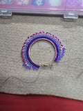 Beaded Earrings in progress if being made.