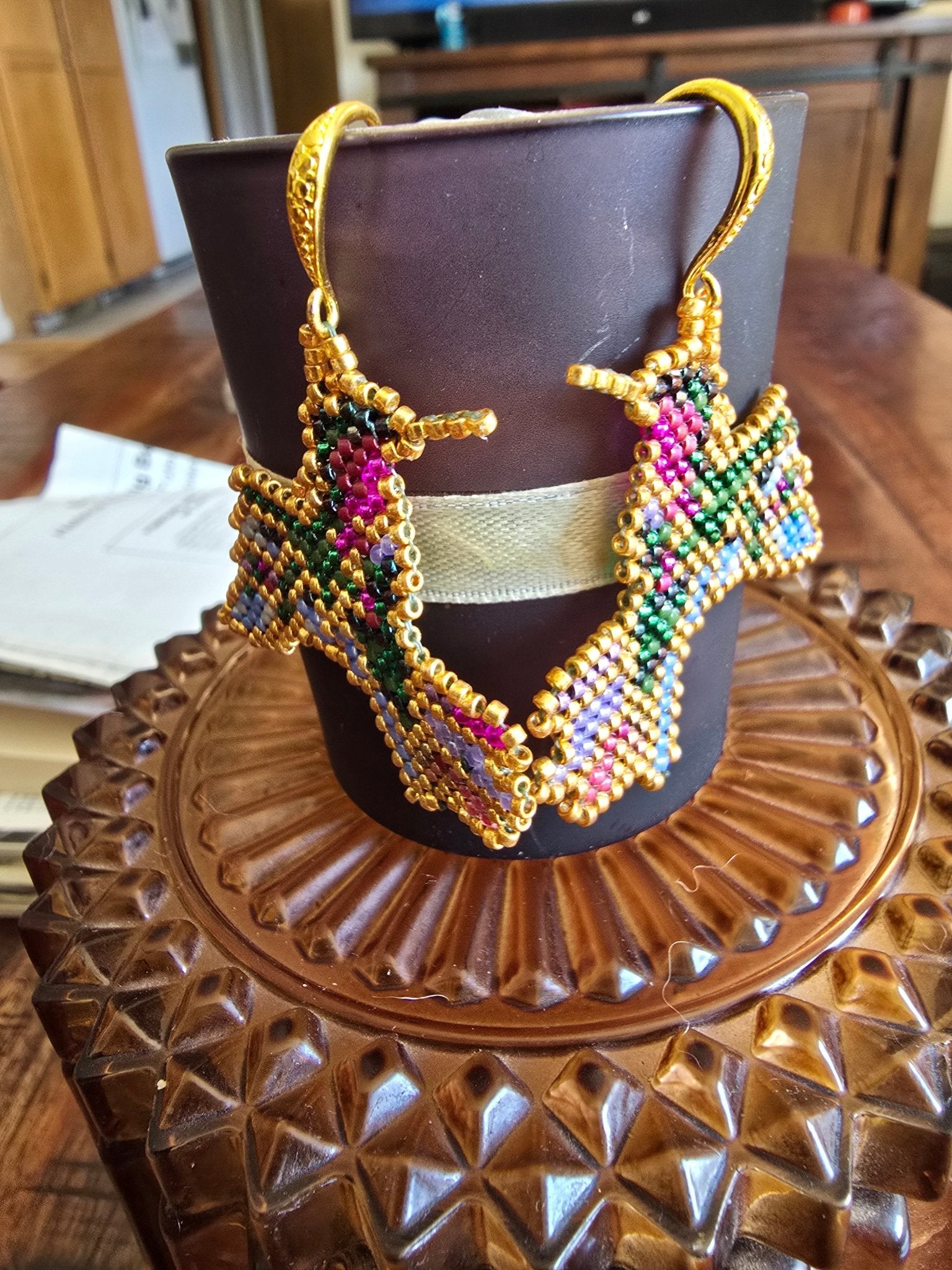 product_beaded jewelry - shop_name Li Moosh Shway Hummingbird Studio