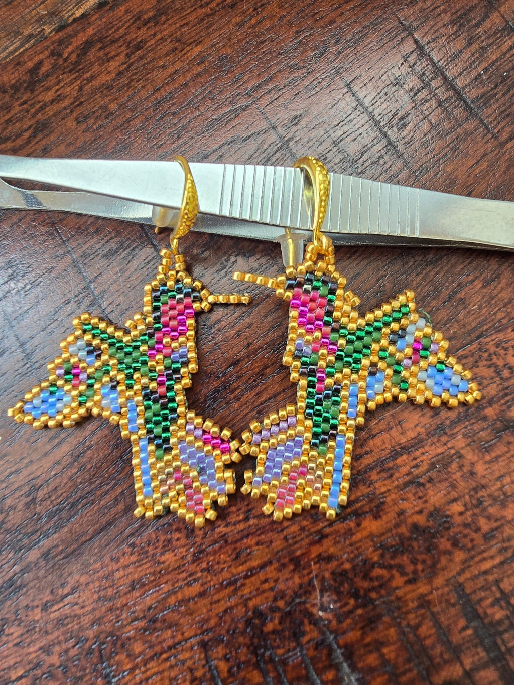 product_beaded jewelry - shop_name Li Moosh Shway Hummingbird Studio